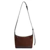 Bolso tipo bandolera casual y sencillo, bolsa tipo dumpling para mujer, nuevo de Otoño 2025, versátil, costuras retro, estampado de leopardo, bolso de hombro único, bandolera