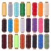 Hilo plano encerado 210D de cuero trenzado 30 m 26 colores hilo encerado para coser a mano color hilo para coser a mano hilo para tejer