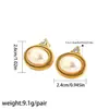 Collar de perlas de acero inoxidable transfronterizo, chapado en oro de 18 quilates, impermeable, accesorios europeos y americanos para mujer, joyería de moda de alta gama de acero de titanio