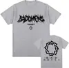 Camiseta Gráfica Divertida con Logo de la Banda Bad Omens para Hombre y Mujer Moda Hip Hop Camiseta Retro Informal Masculina de Manga Corta Oversize