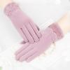Guantes acolchados forrados para mujer otoño e invierno pantalla táctil cálidos antideslizantes para conducir al aire libre algodón agradable al tacto en stock