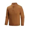 2025 Amazon Otoño e Invierno Nuevo Jersey de Punto para Hombre con Cuello Alto y Media Cremallera Tops para Hombre