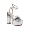 Sandalias de Verano 46 Amazon Europeas y Americanas Impermeables Plataforma 44 Sandalias de Punta Abierta para Mujer Transfronterizas Zapatos de Mujer con Tacón Ultra Alto y Hebilla Tacón Grueso
