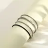 Europa y Estados Unidos nuevo simple ins pulsera de cadena de acero inoxidable juego de 4 piezas personalidad transfronteriza retro traje de pulsera de caja