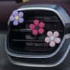 Clip creativo para perfume de coche, clip para bálsamo de salida de aire acondicionado de coche, lindo accesorio para coche femenino con camelia incrustada en diamantes