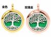 Collar colgante de aromaterapia de aleación de 25 mm, suministro europeo y americano, colgante de caja de difusión de aromaterapia con árbol de la vida hueco europeo y americano