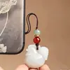 Gallo Dorado Anunciando el Amanecer Imitación Jade Hetian Gallo del Zodiaco Llavero de Coche Colgante Colgador de Llaves de Bolso Cadena de Teléfono Colgador