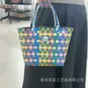 Tailandia Chiang Mai Bolsa Cesta de Verduras Bolsa Dopamina Tejida a Mano Bolsa de Compras de Gran Capacidad Bolso de Mano para Dama Viajera