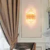Lámpara de Pared de Fondo para Sala de Estar Postmoderna Creativa para Dormitorio Balcón Pasillo Escaleras Pasillo Accesible Lámpara de Pared LED de Cristal de Lujo