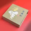 Pulsera de Madera con Borlas de Tela Hueca Estilo Chino, Joyería, Cuentas de Oración, Caja de Regalo, Caja de Papel