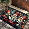 Temu nova decoração de Natal tapete de chão decoração Amazon casa atmosfera de feriado banheiro tapete antiderrapante tapete de entrada