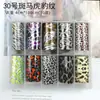 Manicura Hombre Cubito de Hielo Celofán Papel de Colores Decoración Papel de Transferencia Láser Colorido Joyería para Uñas Patrón Set de Papel Láser