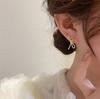 Pendientes coreanos de plata con lazo simple y diamantes, pequeños pendientes con forma de gota, estilo viento dulce, nueva moda 2022