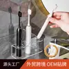 Soporte Eléctrico para Cepillo de Dientes de Baño Almacenamiento Acrílico para Cepillos de Dientes de Baño Montado en Pared Sin Taladro Azul Klein