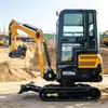 Exportado para a Bulgária: mini escavadeira pequena de 2 toneladas com cabine, mini escavadeira de esteira, máquina agrícola de escavação