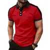 Camisa de Poliéster Transpirable para Hombre de Manga Corta con Detalles de Botones, Ligera Adecuada para Uso Casual Transfronteriza Europa y América