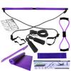 Pilates fitness bar oito peças látex resistência banda elástico Anel 8 palavras extrator