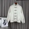 Chaqueta de moda estilo chino con tres rayas, bloques de color y cuello mandarín, adecuada tanto para hombres como para mujeres, perfecta para primavera y otoño, estilo casual traje Tang