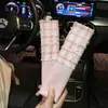 Almofada de assento de carro de verão linho cor rosa costura estilo Chanel carro almofada de assento confortável carro Quatro Estações Universal para mulheres