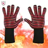 Comércio exterior aramid 500 800 graus forno de churrasco luvas de alta temperatura isolamento térmico anti-queimadura Micro-ondas Luvas de Churrasco pronta entrega