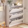 Zapatero ultrafino para uso doméstico, mueble de almacenamiento estrecho para entrada, diseño de montaje en pared, nuevo modelo 2026, zapatero abatible para el pasillo