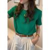 Camiseta de Manga Corta Suelta con Cuello Redondo de 15 Colores Songming Wang Zha para Mujer Camiseta Básica Estilo Nuevo Líneas Trece de Guangzhou Dn218