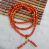 Pulsera de 108 Cuentas Nanhong Ágata Roja Pulsera Larga Multicírculo Cuentas de Resina Cera de Abeja Conexión de Templo Celebridad de Internet Douyin