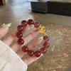 Pulsera de cristal de uva dulce directa de fábrica, pulsera de cristal de pimienta artificial, exquisita de alta calidad para mujer, todo-partido, nuevo cristal de torre