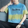 Tops Versáteis Casuais, Novas Camisetas de Manga Curta de Verão para Homens, Gola Redonda, Camisas Básicas Largas Tendência Jovem de Manga Meia-Manga