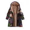 Chaqueta Nueva Estilo Étnico Otoño e Invierno 2026 Moda Europea y Americana Chaqueta de Algodón con Capucha Estampada Chaqueta Holgada con Forro de Terciopelo para Mujer Venta al por Mayor