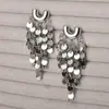 Pendientes Elegantes de Metal con Lentejuelas y Borlas Estilo Transfronterizo Europeo y Americano Pendientes de Nicho con Estilo Pendientes Exagerados de Moda para Mujer