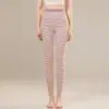 Pantalones Térmicos Rayados Premium para Mujer, Otoño e Invierno, Amigables con la Piel, Corte Ajustado, Alta Elasticidad, 7A Antibacteriano, Antiácaros, Ropa de Dormir para Usar por Debajo