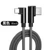 Cabo de Dados de Carregamento Rápido Tipo-C em Ângulo para Celular Huawei Samsung Xiaomi Oppo Cabo de Carregamento Trançado USB Digital