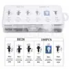 Hebillas He26 Caja de 100 Hebillas 6 Hebillas de Plástico Fijas para Coche Diferentes Hebillas Universales para Coche