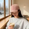 Gorra de Béisbol Azul Desgastada Estilo Retro Americano para Mujer Versátil de Primavera Temprana Bordado de Letras Profundas Talla Grande Gorra con Visera de Pato Rota para Hombre