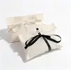 Bolsa con solapa de algodón ropa cosméticos almacenamiento bolsa sobre caja de regalo para joyas bolsa con correa de lona logo imprimible