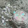Edición limitada de invierno lentejuelas mágicas de copo de nieve joyería para uñas polarizada material de copo de nieve colorido de 4 mm cáñamo de flujo DIY hecho a mano