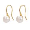 Pendientes de plata de ley S925 con tacón alto y perla natural, con gancho para la oreja, ligeros, de lujo, combinables, para mujer, diseño de nicho, venta al por mayor