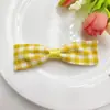 Novo Tecido Xadrez Laços Acessórios Laços DIY Acessórios para Cabeça Sapatos e Meias Roupas Acessórios Semi-Acabados