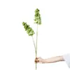 Flores artificiais em tons de verde, de haste única, para decoração de local de casamento, decoração de salão de casamento de luxo, arranjos florais de plástico