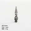 Colgante Cruz Aleación Plata Antigua Mariposa Flores Flores de Lirio del Valle Cuentas Espaciadoras Accesorios para Joyería DIY Abalorios Hechos a Mano