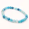 Pulsera de Cristal Natural, Simple de un Solo Círculo con Cuentas Redondas Joyería Transfronteriza, Joyería Estilo Pareja de Ágata Roja, Pulseras de Cristal para la Mano