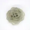 Grampo de Cabelo Flor de Camélia Tridimensional Flor Queimada Coreana Flor de Seda Organza Peônia Rosa de Tecido DIY Acessórios de Cabelo 6cm
