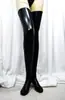 Ropa Interior Sexy Pantalones de Cuero Medias Altas Calcetines Uniforme de Juego Ropa de Performance Ropa de Escenario Medias de Cuero Sexy 9024