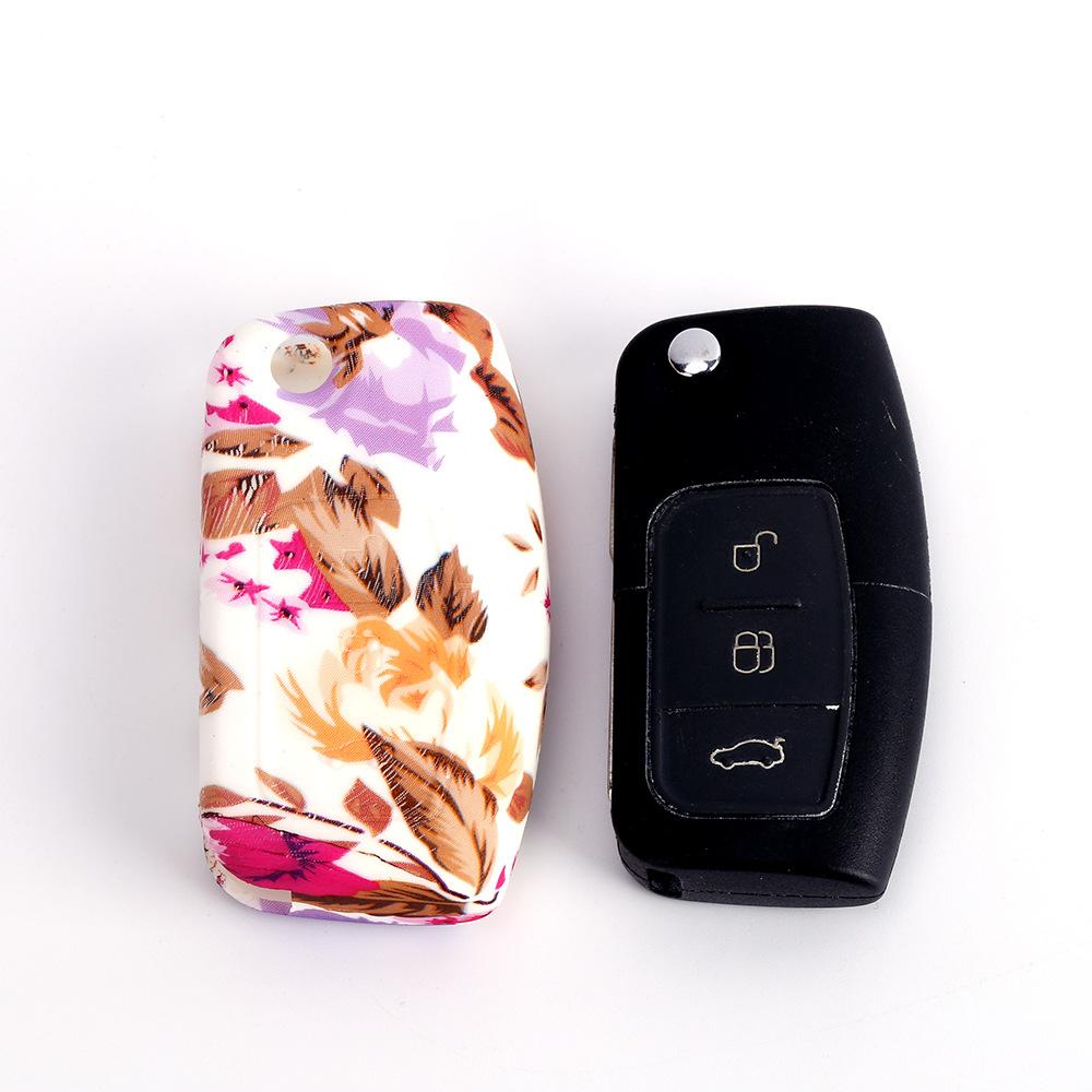 福特经典福克斯折叠3键无标水转印花