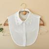 Cuello falso de encaje soluble en agua con cuentas, cuello falso estilo coreano estilo Ins, cuello falso de invierno versátil de alta gama para mujer