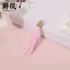 Colgante de borla con tapa redonda pesada, colgante de marcapáginas de poliéster, accesorios de moda nuevos para ropa DIY, venta al por mayor del fabricante