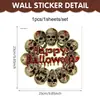 Adesivos de janela de Halloween transfronteiriços, adesivos de parede de Halloween de PVC de caveira, decoração de parede, decoração assustadora de fantasma feminino, adesivos de porta
