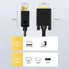 Cable de Conversión DisplayPort a VGA de 1.8 m Conector Macho a Macho para Pantalla de Empalme de Monitor de Computadora Adaptador HD 4K Venta al por Mayor
