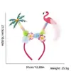 Venta Caliente Transfronteriza Tema Hawaiano Aro para el Cabello de Flamenco Estilo Tropical Árbol de Coco Flor de Playa Accesorios para el Cabello de Disfraz